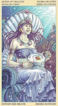 Queen of Cups in the deck Universal Goddess Tarot