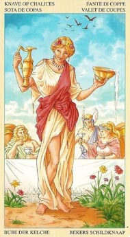 Page of Cups in the deck Universal Goddess Tarot