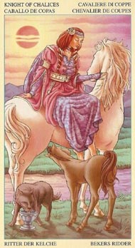 Knight of Cups in the deck Universal Goddess Tarot