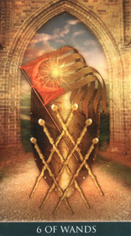 Six of Wands in the deck Thelema Tarot