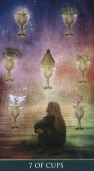 Seven of Cups in the deck Thelema Tarot