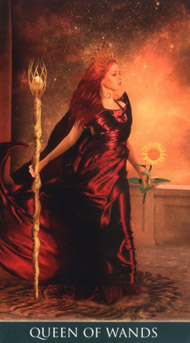 Queen of Wands in the deck Thelema Tarot