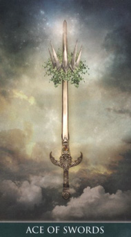 Ace of Swords in the deck Thelema Tarot