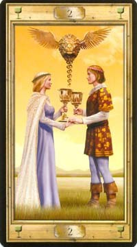 Two of Cups in the deck The Pictorial Key Tarot