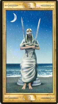 Two of Swords in the deck The Pictorial Key Tarot