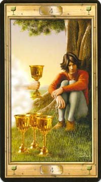 Four of Cups in the deck The Pictorial Key Tarot