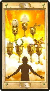 Seven of Cups in the deck The Pictorial Key Tarot