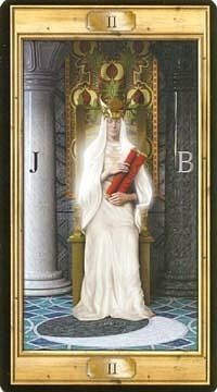 The High Priestess in the deck The Pictorial Key Tarot