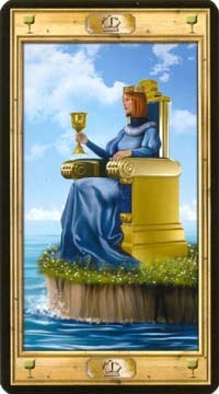 Queen of Cups in the deck The Pictorial Key Tarot