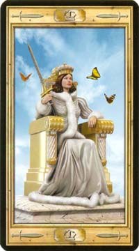 Queen of Swords in the deck The Pictorial Key Tarot