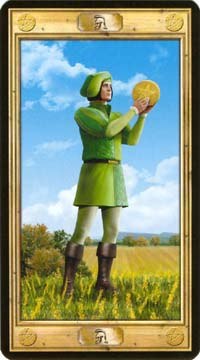 Page of Pentacles in the deck The Pictorial Key Tarot