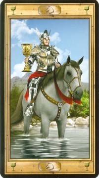 Knight of Cups in the deck The Pictorial Key Tarot