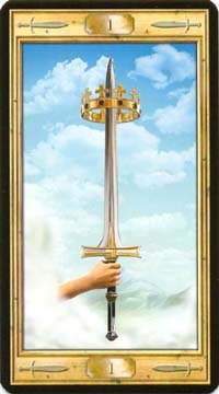 Ace of Swords in the deck The Pictorial Key Tarot