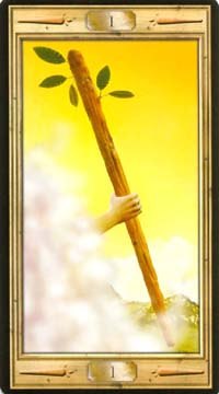 Ace of Wands in the deck The Pictorial Key Tarot