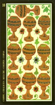 Ten of Cups in the deck Visconti-Sforza Tarot