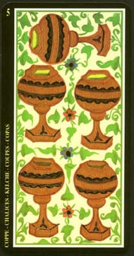 Five of Cups in the deck Visconti-Sforza Tarot