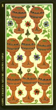 Eight of Cups in the deck Visconti-Sforza Tarot