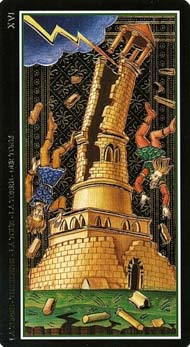 The Tower in the deck Visconti-Sforza Tarot