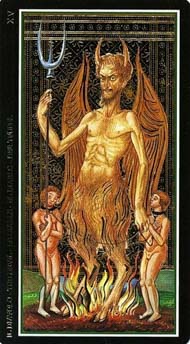 The Devil in the deck Visconti-Sforza Tarot