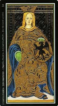 The Empress in the deck Visconti-Sforza Tarot