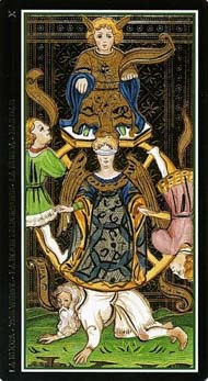 Wheel of Fortune in the deck Visconti-Sforza Tarot