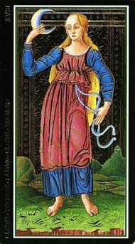 The Moon in the deck Visconti-Sforza Tarot