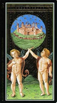 The World in the deck Visconti-Sforza Tarot