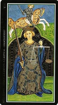 Justice  in the deck Visconti-Sforza Tarot