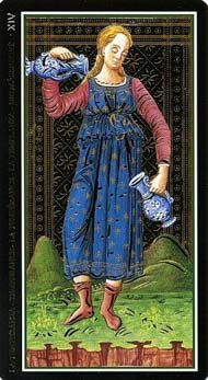 Temperance in the deck Visconti-Sforza Tarot