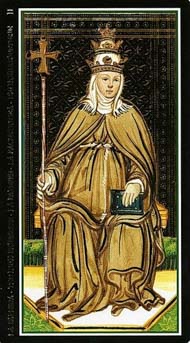 The High Priestess in the deck Visconti-Sforza Tarot