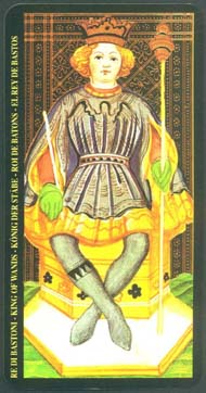 King of Wands in the deck Visconti-Sforza Tarot