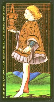 Page of Cups in the deck Visconti-Sforza Tarot