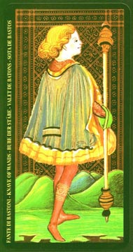 Page of Wands in the deck Visconti-Sforza Tarot