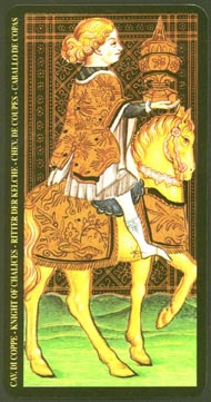 Knight of Cups in the deck Visconti-Sforza Tarot