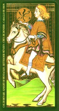 Knight of Pentacles in the deck Visconti-Sforza Tarot