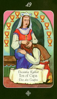 Ten of Cups in the deck Era of Aquarius Tarot