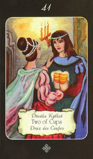 Two of Cups in the deck Era of Aquarius Tarot