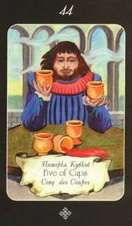 Five of Cups in the deck Era of Aquarius Tarot