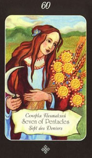 Seven of Pentacles in the deck Era of Aquarius Tarot