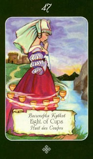 Eight of Cups in the deck Era of Aquarius Tarot