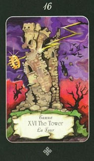 The Tower in the deck Era of Aquarius Tarot