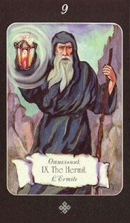 The Hermit in the deck Era of Aquarius Tarot