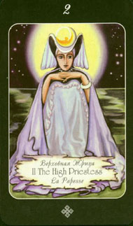 The High Priestess in the deck Era of Aquarius Tarot