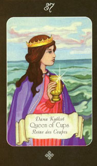 Queen of Cups in the deck Era of Aquarius Tarot