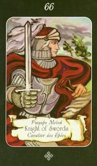 Knight of Swords in the deck Era of Aquarius Tarot