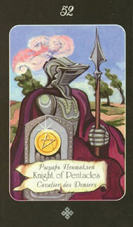 Knight of Pentacles in the deck Era of Aquarius Tarot