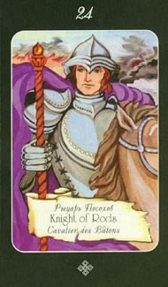 Knight of Wands in the deck Era of Aquarius Tarot