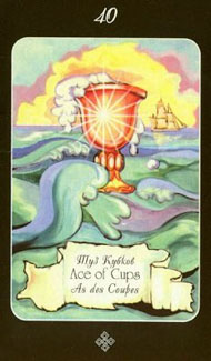 Ace of Cups in the deck Era of Aquarius Tarot