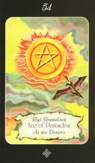 Ace of Pentacles in the deck Era of Aquarius Tarot