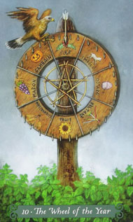 Wheel of Fortune in the deck Green Witch Tarot